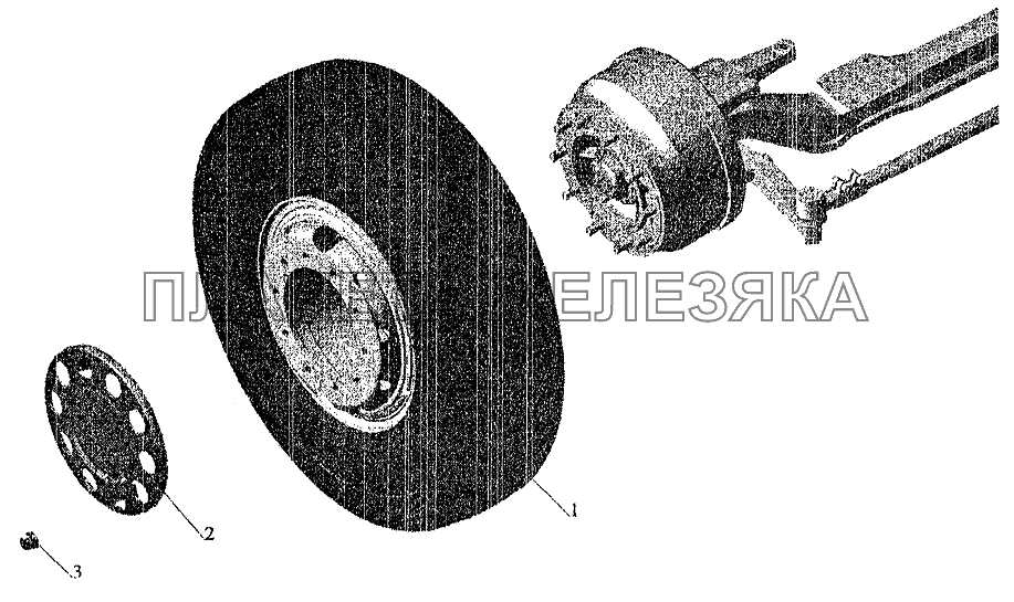 Установка передних колес 54321-3100005 МАЗ-6303 (2005)